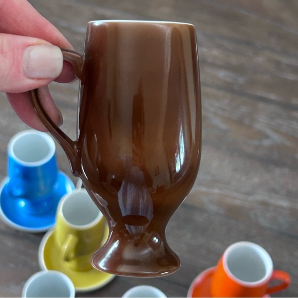 LaGardo Tackett Schmid Set of 6 Espresso cups with Saucers - MCM 1970’s - Picture 11 of 13